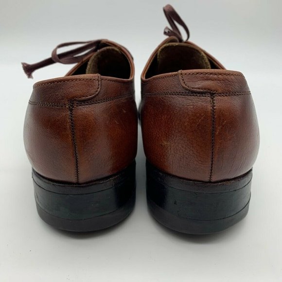 FLORSHEIM BROWN OXFORD MOC TOE TIE DRESS SHOES 8A‎ (NARROW) main image 6